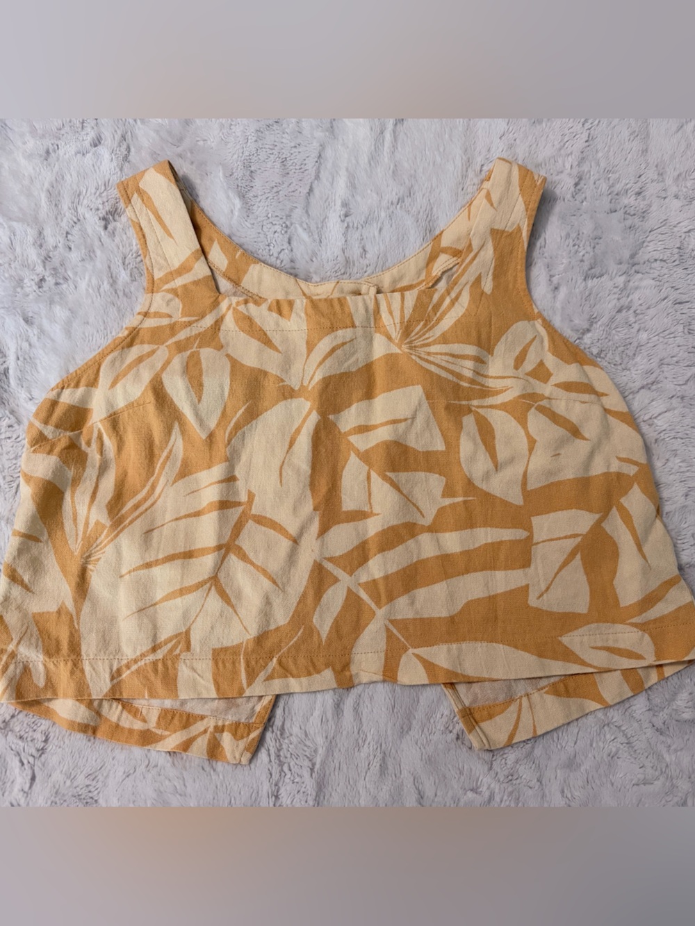 Illa illa 2 piece crop top shorts set beige linen - Picture 4 of 7